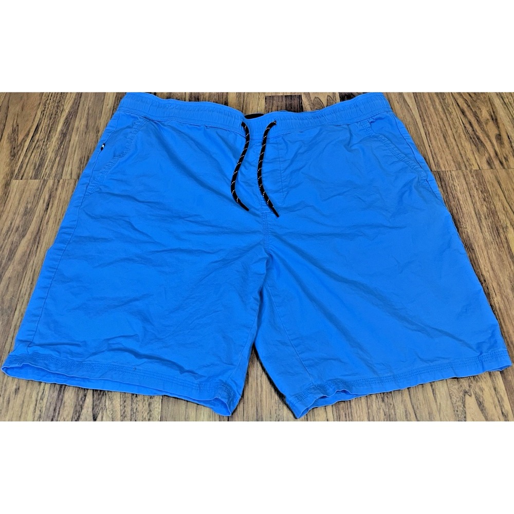 Edgar + Ash Mens L Bright Blue Swim Trunks Board Shorts Drawstring Pockets Lined